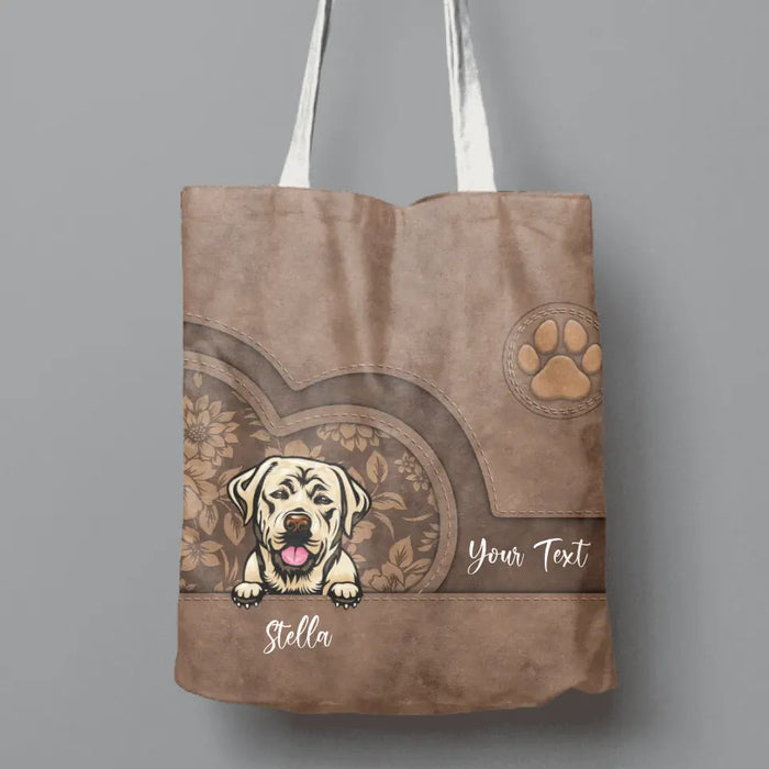 Custom Personalized Dog Mom Canvas Bag - Upto 6 Dogs - Gift for Dog Lovers
