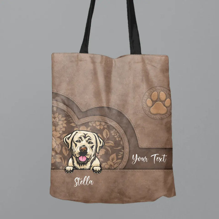 Custom Personalized Dog Mom Canvas Bag - Upto 6 Dogs - Gift for Dog Lovers
