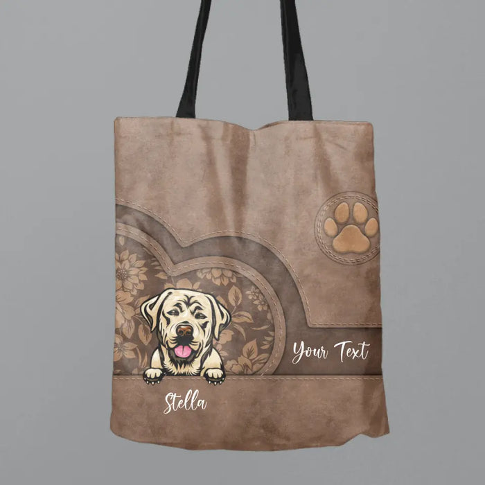 Personalized Dog Mom Canvas Bag - Up to 6 Dogs - Gift for Dog Lovers - Custom Text