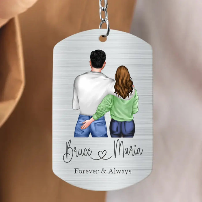 Custom Personalized Couple Aluminum Keychain - Gift Idea For Couple/Him/Her/Valentine's Day - Good Thing I Found You