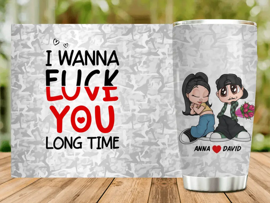 Custom Personalized Couple Tumbler - Gift Idea For Him/Her/Couple/Valentine's Day - I Love You