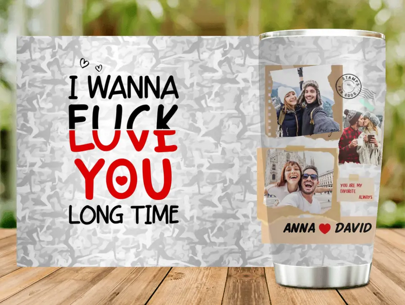 Personalized Couple Photo Tumbler - Gift Idea For Him/Her/Couple/Valentine's Day - Upload Photo - I Love You