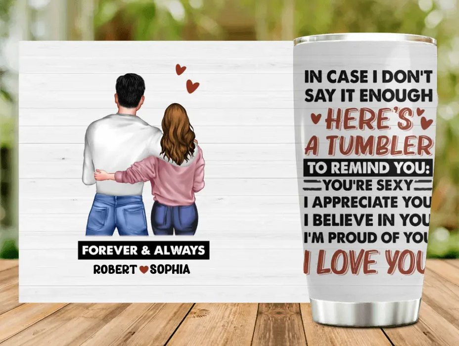 Personalized Couple Tumbler - Gift Idea For Him/Her/Couple/Valentine's Day - I Love You