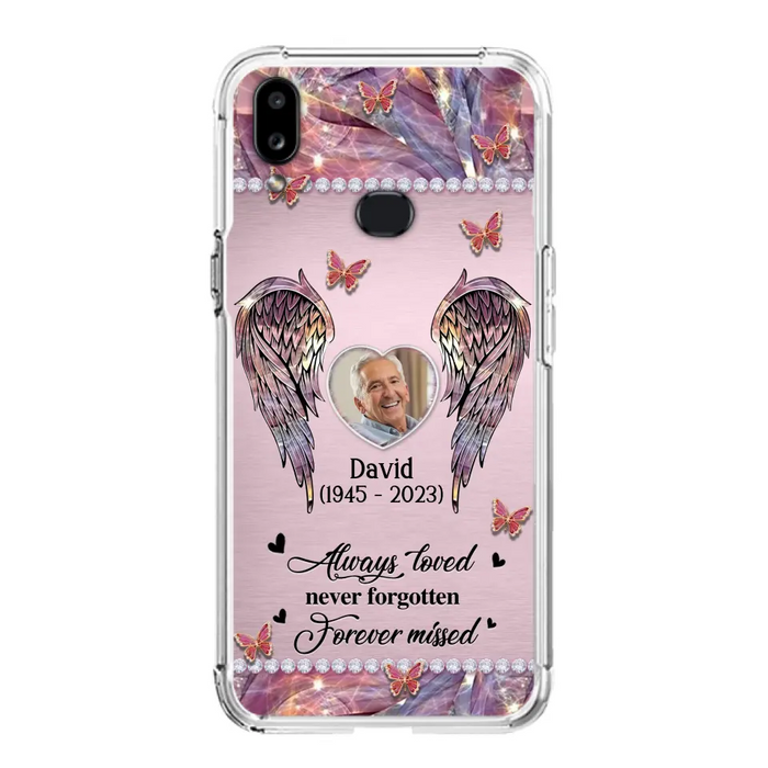 Custom Personalized Memorial Phone Case - Memorial Gift Idea For Family - Case For iPhone/Samsung - Always Loved Never Forgotten Forever Missed