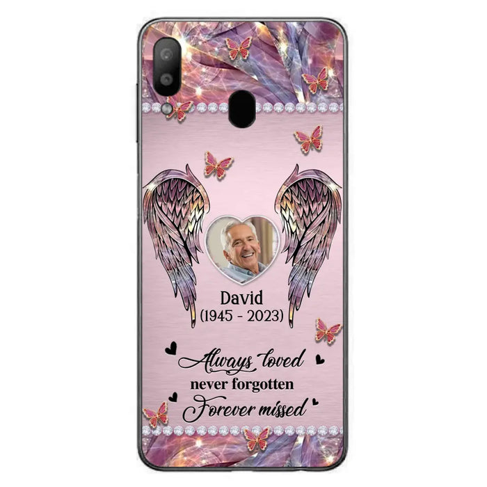 Custom Personalized Memorial Phone Case - Memorial Gift Idea For Family - Case For iPhone/Samsung - Always Loved Never Forgotten Forever Missed