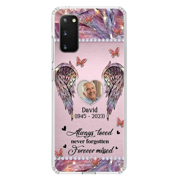 Custom Personalized Memorial Phone Case - Memorial Gift Idea For Family - Case For iPhone/Samsung - Always Loved Never Forgotten Forever Missed