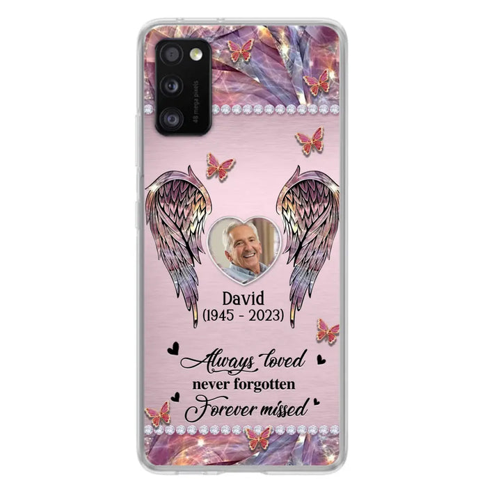 Custom Personalized Memorial Phone Case - Memorial Gift Idea For Family - Case For iPhone/Samsung - Always Loved Never Forgotten Forever Missed