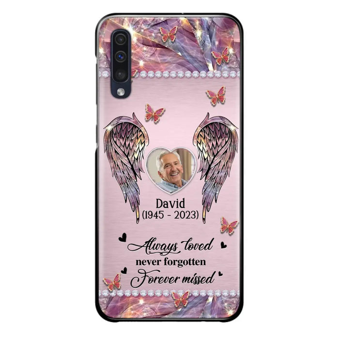 Custom Personalized Memorial Phone Case - Memorial Gift Idea For Family - Case For iPhone/Samsung - Always Loved Never Forgotten Forever Missed