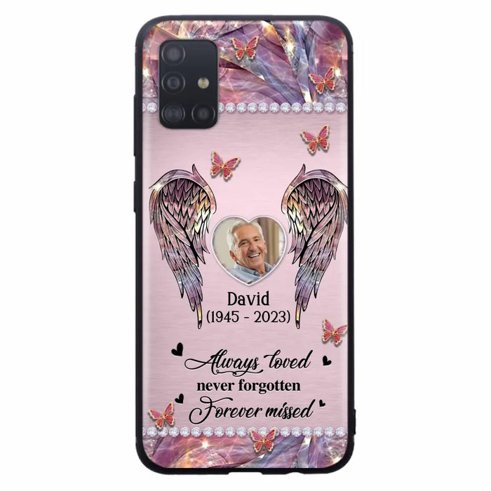 Custom Personalized Memorial Phone Case - Memorial Gift Idea For Family - Case For iPhone/Samsung - Always Loved Never Forgotten Forever Missed