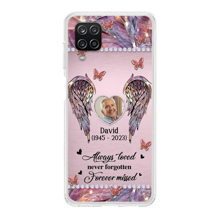 Custom Personalized Memorial Phone Case - Memorial Gift Idea For Family - Case For iPhone/Samsung - Always Loved Never Forgotten Forever Missed