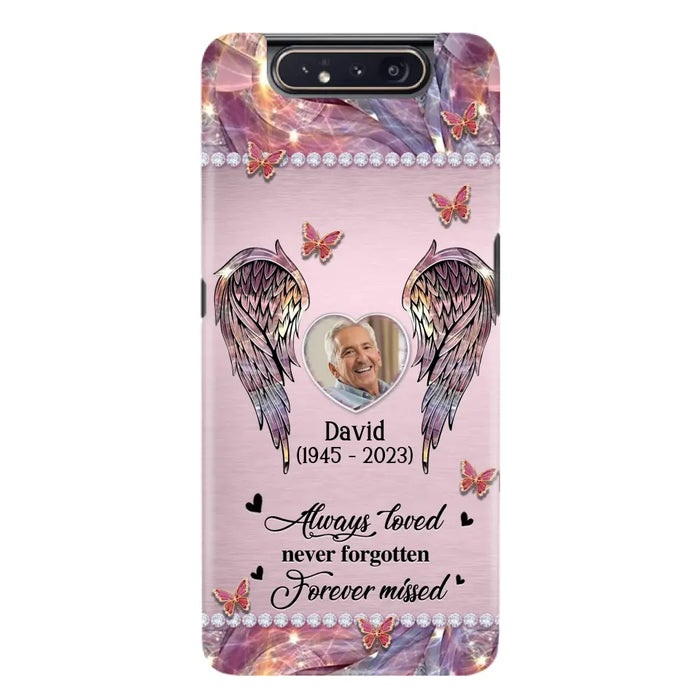 Custom Personalized Memorial Phone Case - Memorial Gift Idea For Family - Case For iPhone/Samsung - Always Loved Never Forgotten Forever Missed