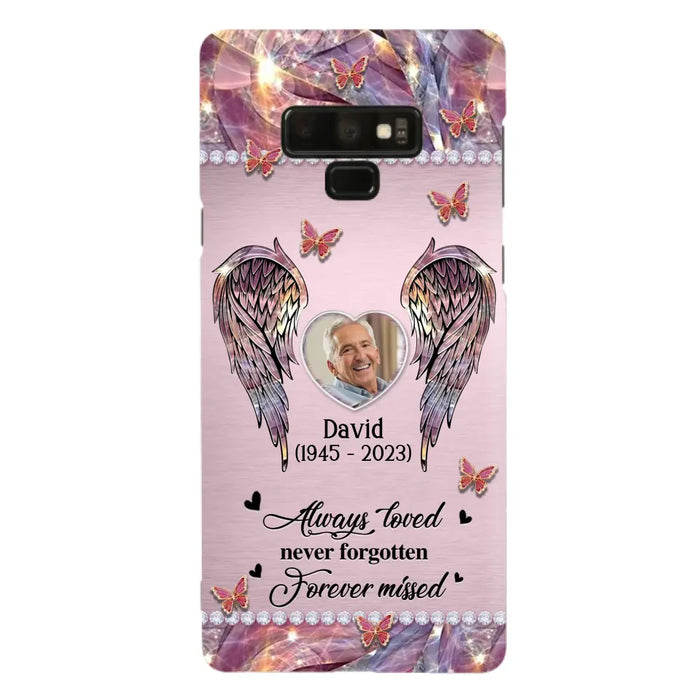 Custom Personalized Memorial Phone Case - Memorial Gift Idea For Family - Case For iPhone/Samsung - Always Loved Never Forgotten Forever Missed