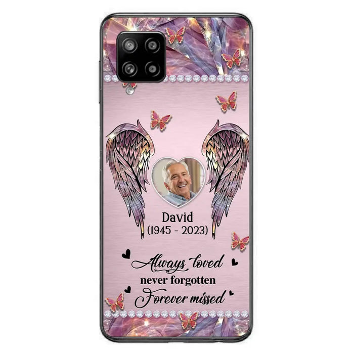 Custom Personalized Memorial Phone Case - Memorial Gift Idea For Family - Case For iPhone/Samsung - Always Loved Never Forgotten Forever Missed