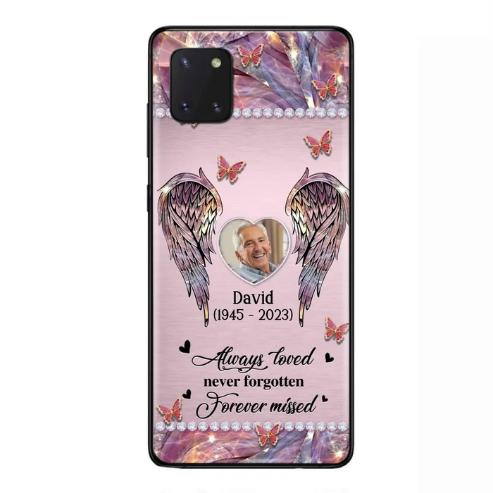 Custom Personalized Memorial Phone Case - Memorial Gift Idea For Family - Case For iPhone/Samsung - Always Loved Never Forgotten Forever Missed