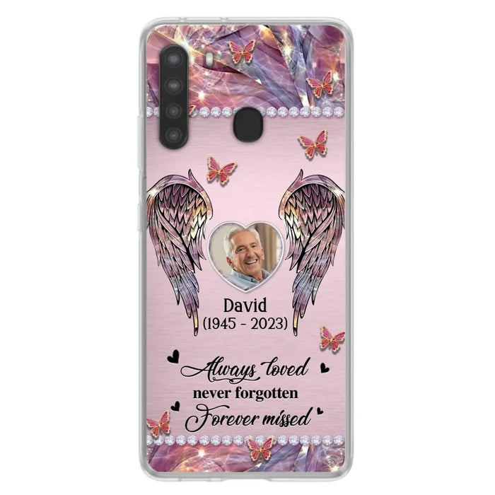 Custom Personalized Memorial Phone Case - Memorial Gift Idea For Family - Case For iPhone/Samsung - Always Loved Never Forgotten Forever Missed