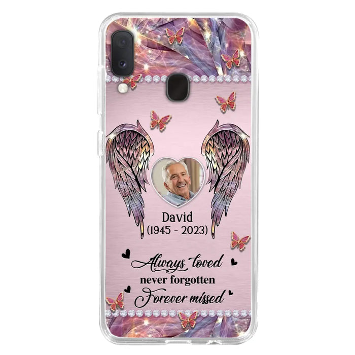 Custom Personalized Memorial Phone Case - Memorial Gift Idea For Family - Case For iPhone/Samsung - Always Loved Never Forgotten Forever Missed