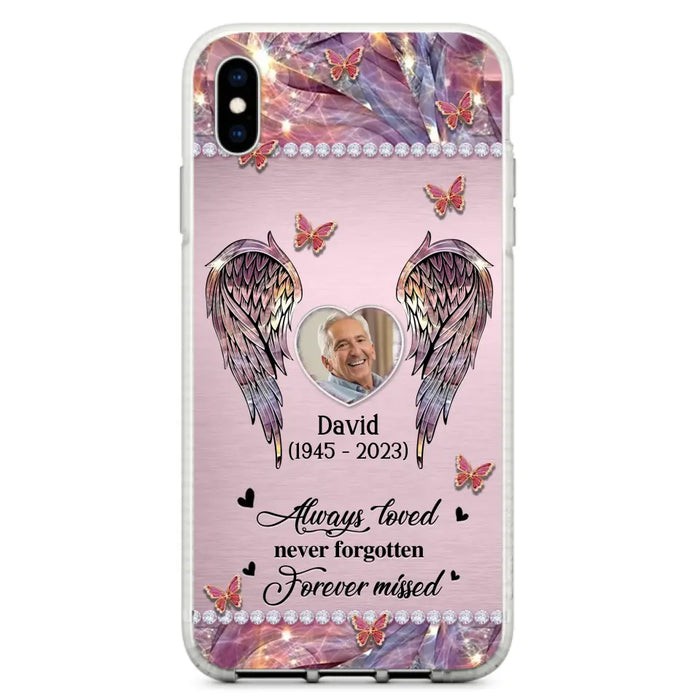 Custom Personalized Memorial Phone Case - Memorial Gift Idea For Family - Case For iPhone/Samsung - Always Loved Never Forgotten Forever Missed