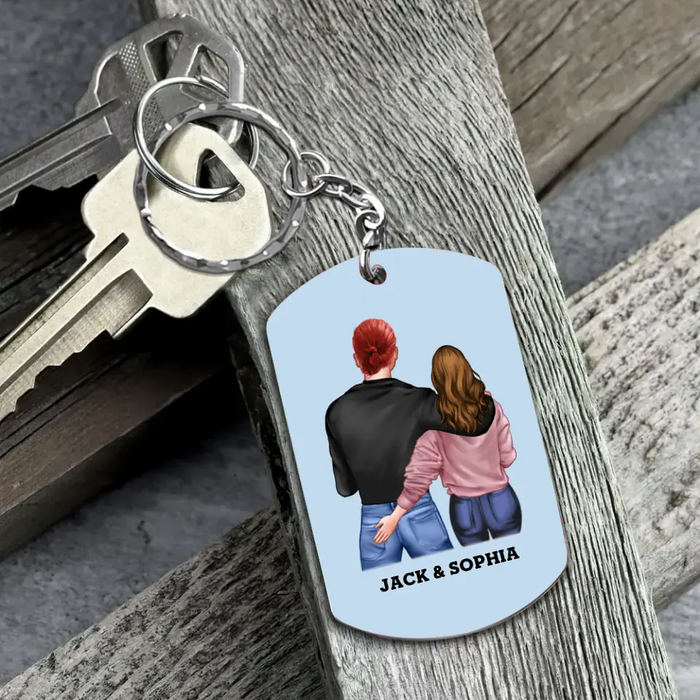 Custom Personalized To My Husband Aluminum Keychain - Gift Idea For Him/ Husband - I Am So Lucky To Share It With You