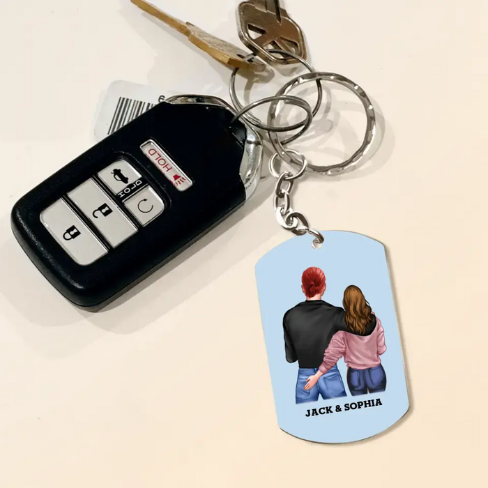 Custom Personalized To My Husband Aluminum Keychain - Gift Idea For Him/ Husband - I Am So Lucky To Share It With You