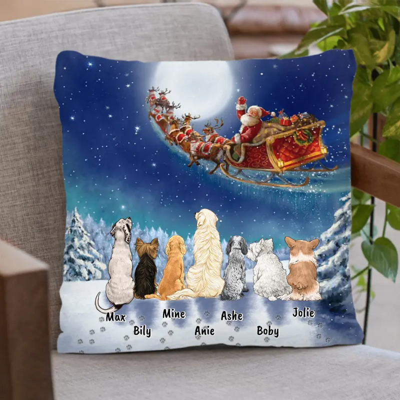 Personalized Xmas Pets Pillow Cover - Best Idea For Christmas, Dog/Cat Lovers with up to 7 Pets - TT1FV8