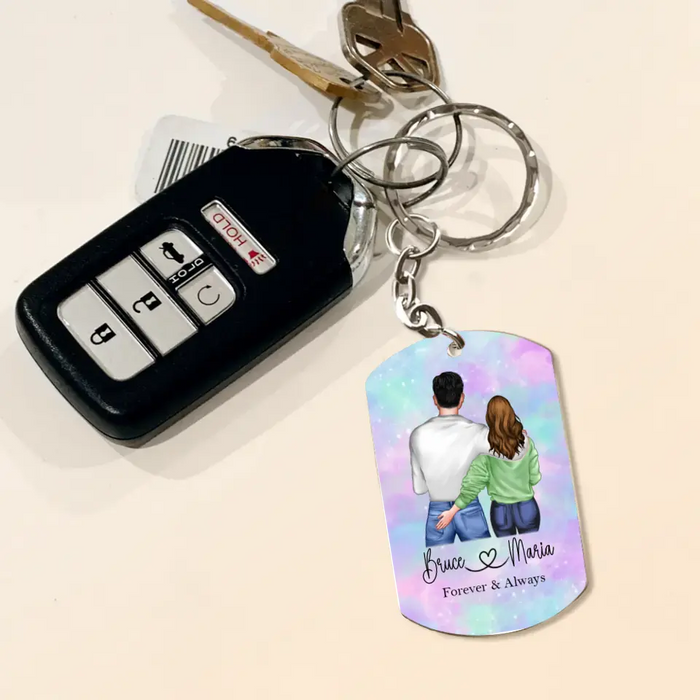 Custom Personalized Couple Aluminum Keychain - Gift Idea For Couple/Him/Her/Wife - This Is To Remind You I Love You