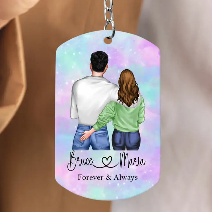 Custom Personalized Couple Aluminum Keychain - Gift Idea For Couple/Him/Her/Wife - This Is To Remind You I Love You