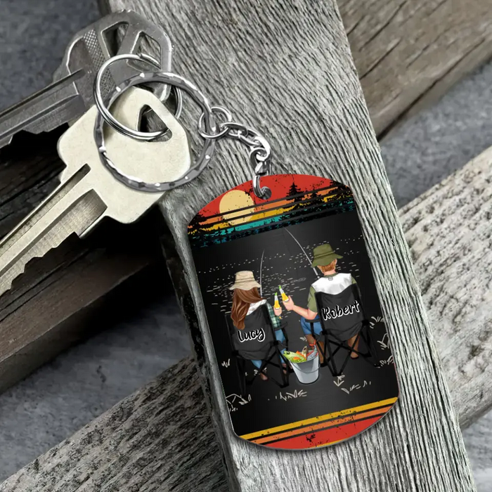 Personalized Fishing Couple Aluminum Keychain - Gift Idea For Him/ Husband - To My Greatest Catch