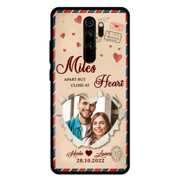 Custom Personalized Couple Phone Case - Gift Idea For Couple/Valentines Day - Upload Photo - Miles Apart But Close At Heart - Case For Oppo/ Xiaomi/ Huawei