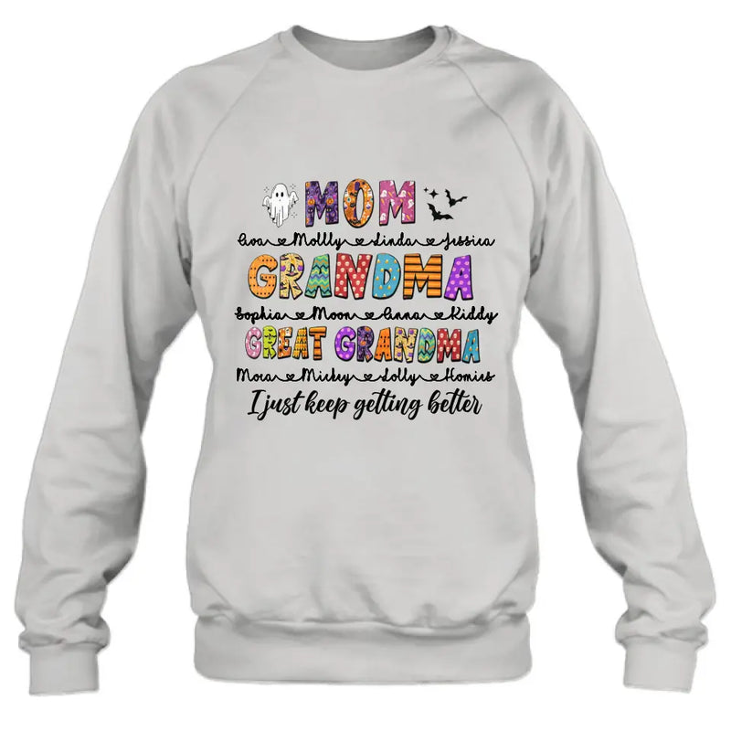 Personalized Halloween Shirt/Hoodie - Gift Idea For Halloween - Up to 15 Kids - Great Grandma