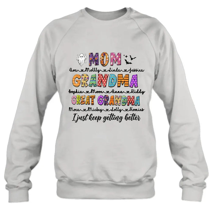 Personalized Halloween Shirt/ Hoodie - Gift Idea For Halloween - Upto 15 Kids - Great Grandma