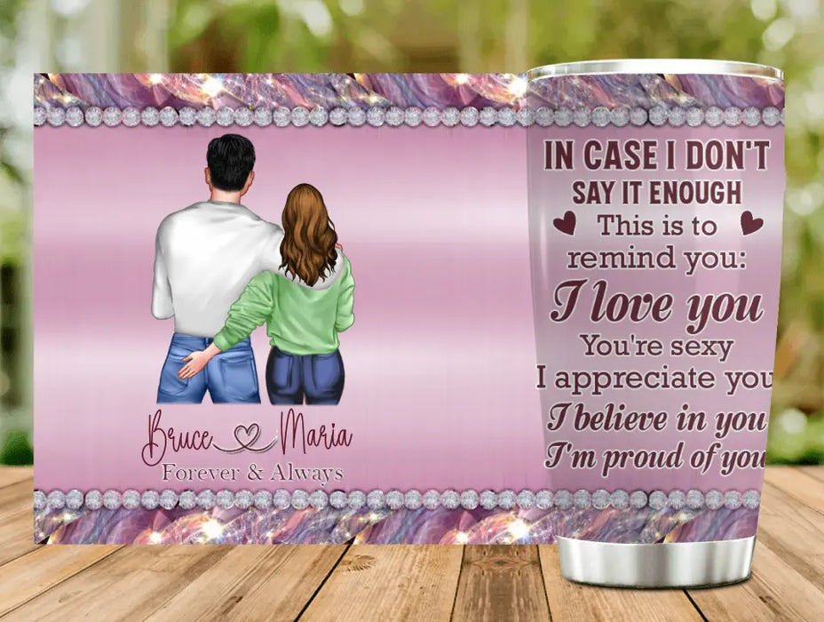 Personalized Couple Tumbler - Gift Idea For Him/Her/Couple - I Believe In You  I'm Proud Of You