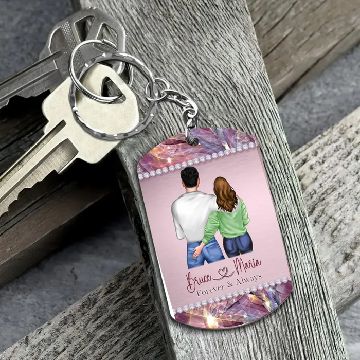 Personalized Couple Aluminum Keychain - 
 Gift Idea For Couple/Him/Her - To My Love Never Forget That I Love You