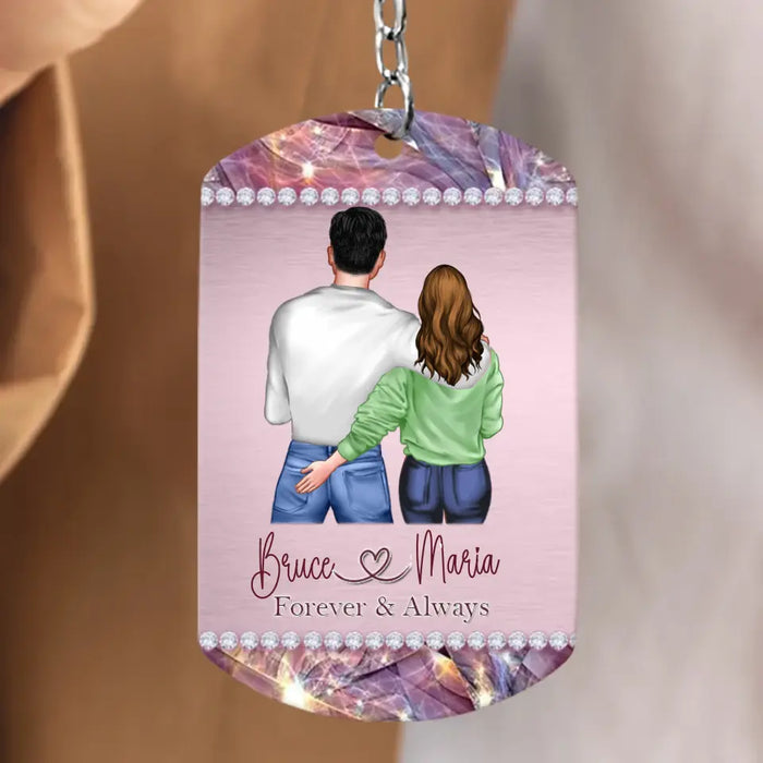 Personalized Couple Aluminum Keychain - 
 Gift Idea For Couple/Him/Her - To My Love Never Forget That I Love You