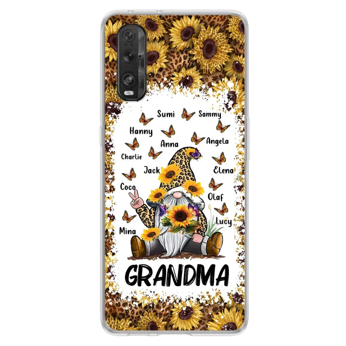 Personalized Sunflower Grandma Phone Case - Gift Idea For Grandma - Up to 12 Kids - Case For Oppo/Xiaomi/Huawei