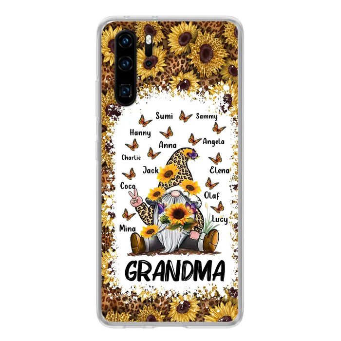 Personalized Sunflower Grandma Phone Case - Gift Idea For Grandma - Up to 12 Kids - Case For Oppo/Xiaomi/Huawei