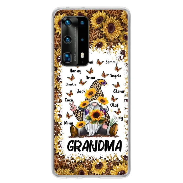 Personalized Sunflower Grandma Phone Case - Gift Idea For Grandma - Up to 12 Kids - Case For Oppo/Xiaomi/Huawei