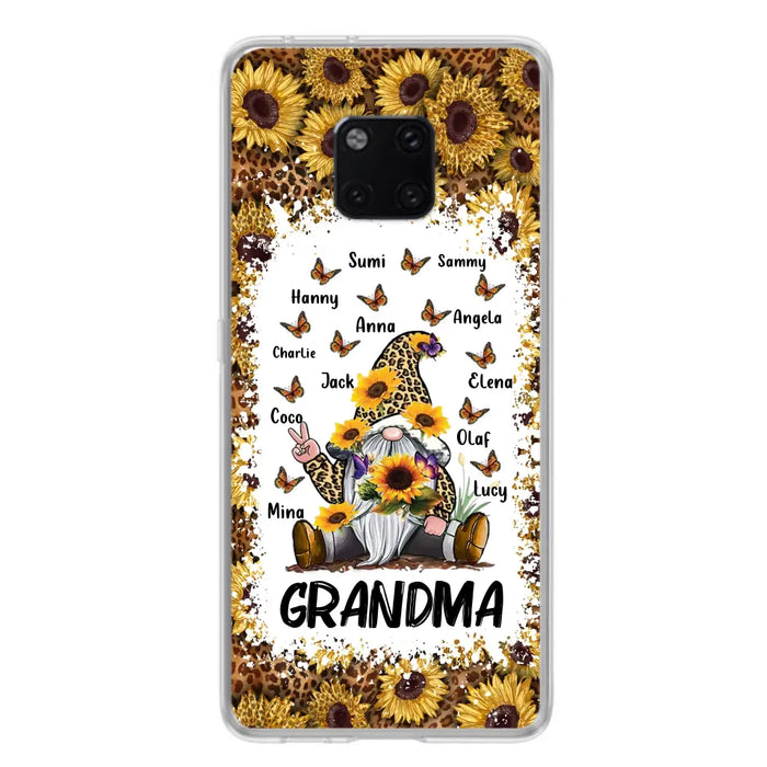 Personalized Sunflower Grandma Phone Case - Gift Idea For Grandma - Up to 12 Kids - Case For Oppo/Xiaomi/Huawei