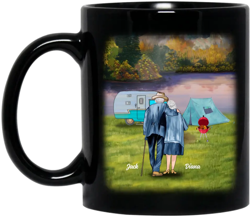 Personalized Old Couple Coffee Mug - Best Gift Idea For Grandparents/Couple - To My Wife I Wish I Could Turn Back The Clock