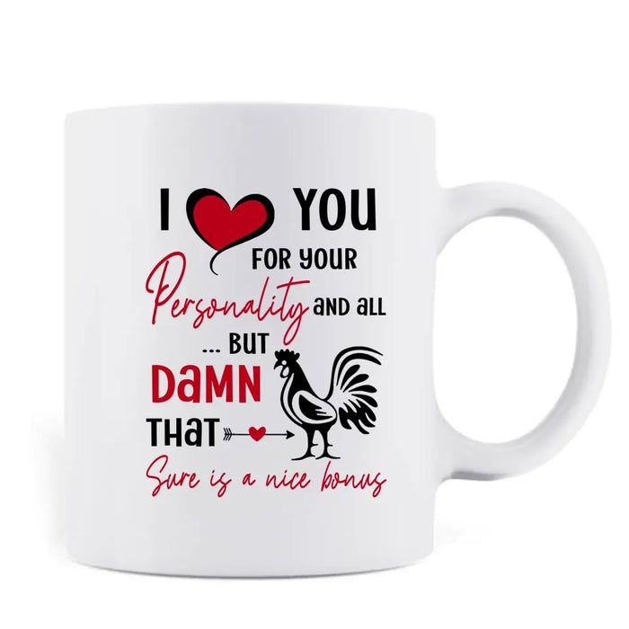 Personalized Sexy Couple Coffee Mug - Gift Idea For Him/Her/Couple/Valentine's Day - I Love You For Your Personality