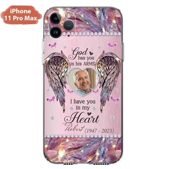 Custom Personalized Memorial Phone Case - Memorial Gift Idea For Family - Case For iPhone/Samsung - God Has You In His Arms