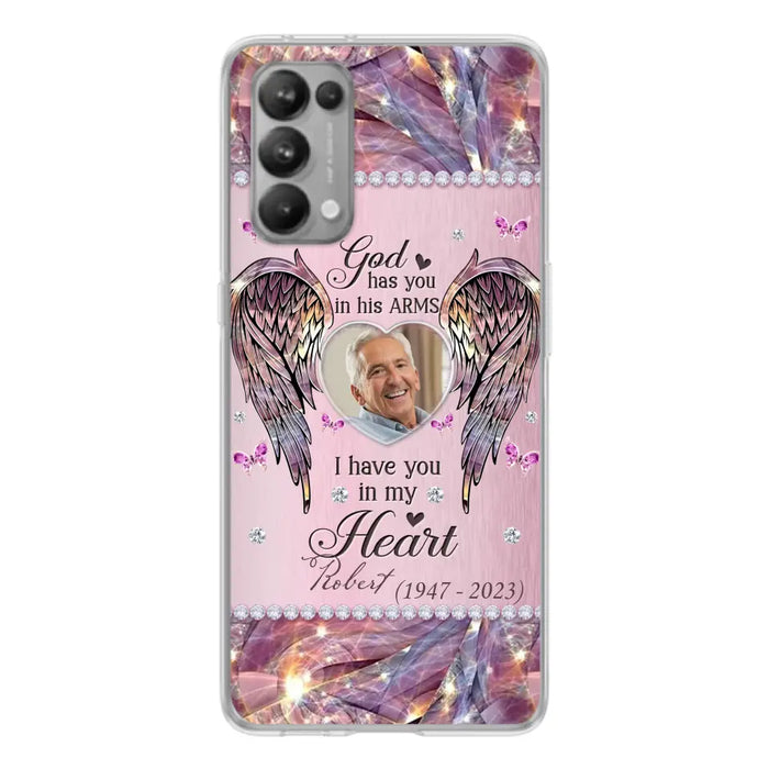 Custom Personalized Memorial Phone Case - Memorial Gift Idea For Family - Case For Oppo/Xiaomi/Huawei - God Has You In His Arms