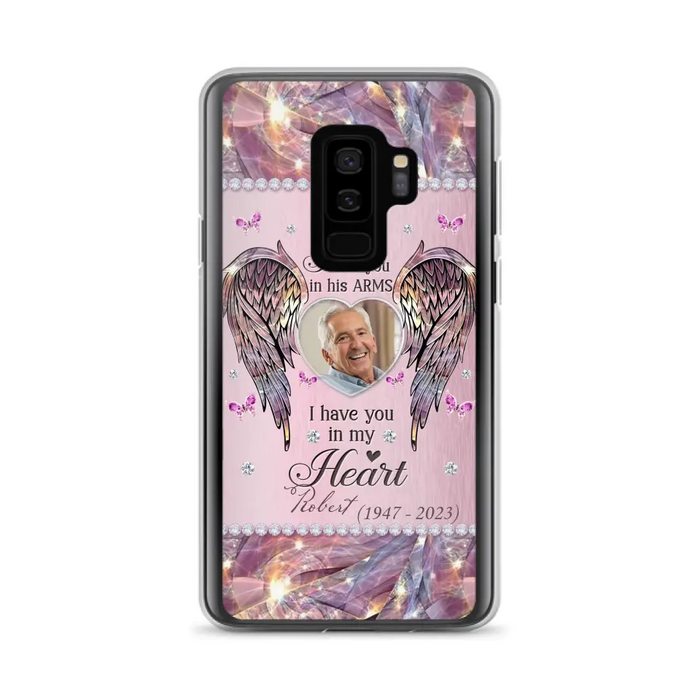 Custom Personalized Memorial Phone Case - Memorial Gift Idea For Family - Case For iPhone/Samsung - God Has You In His Arms