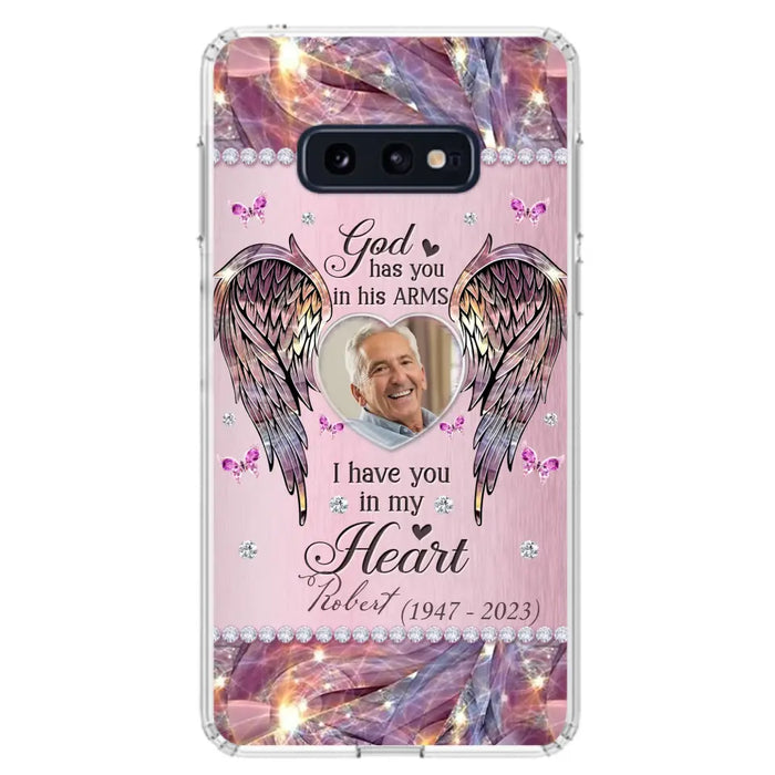 Custom Personalized Memorial Phone Case - Memorial Gift Idea For Family - Case For iPhone/Samsung - God Has You In His Arms