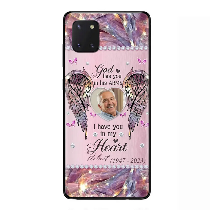 Custom Personalized Memorial Phone Case - Memorial Gift Idea For Family - Case For iPhone/Samsung - God Has You In His Arms