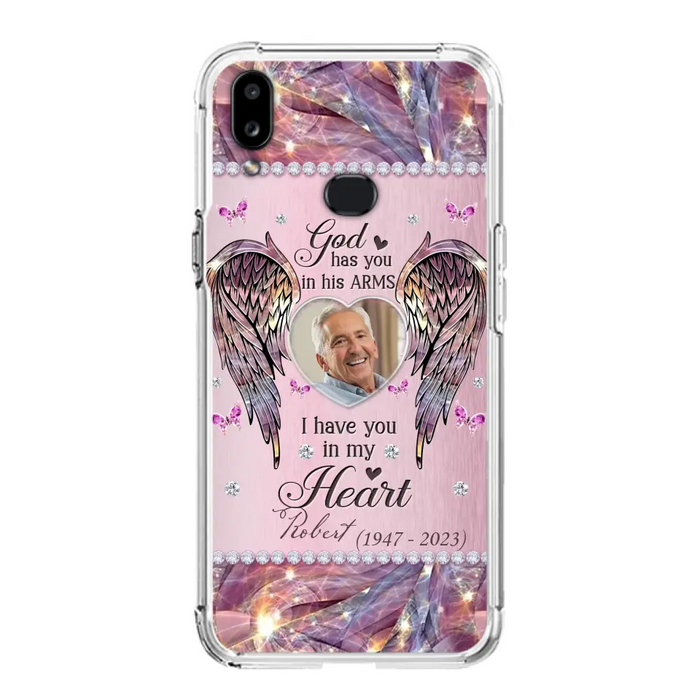 Custom Personalized Memorial Phone Case - Memorial Gift Idea For Family - Case For iPhone/Samsung - God Has You In His Arms