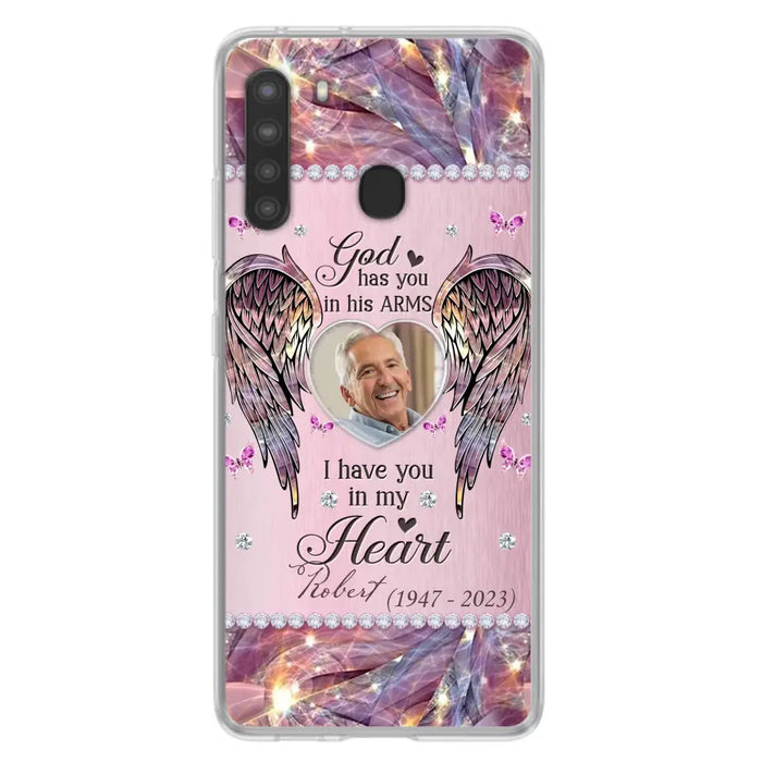 Custom Personalized Memorial Phone Case - Memorial Gift Idea For Family - Case For iPhone/Samsung - God Has You In His Arms