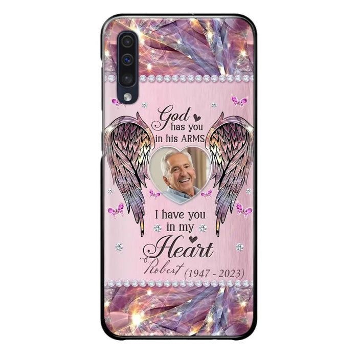 Custom Personalized Memorial Phone Case - Memorial Gift Idea For Family - Case For iPhone/Samsung - God Has You In His Arms