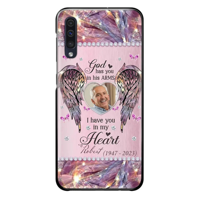 Custom Personalized Memorial Phone Case - Memorial Gift Idea For Family - Case For iPhone/Samsung - God Has You In His Arms