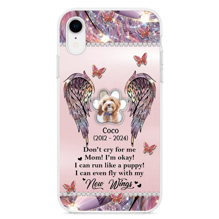 Personalized Memorial Phone Case - Upload Photo - Memorial Gift Idea For Dog Lover - Don't Cry For Me - Case For iPhone/Samsung