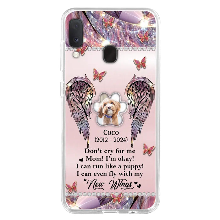 Personalized Memorial Phone Case - Upload Photo - Memorial Gift Idea For Dog Lover - Don't Cry For Me - Case For iPhone/Samsung